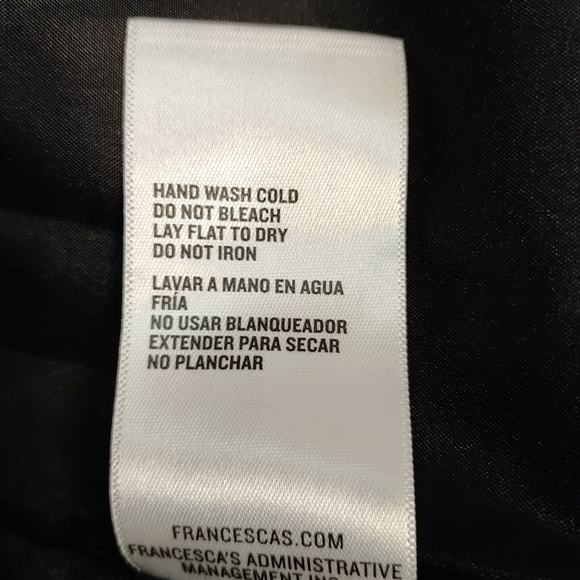 Mi Ami For Francesca's Women's Black Faux Leather Puffer Jacket Size Medium - Picture 10 of 10